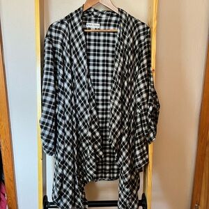Knox Rose Brown and White Plaid Women's Cardigan